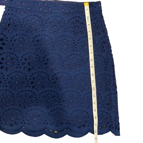 Cartolina Nantucket The Emma Navy Blue Eyelet Floral Skirt - Picture 8 of 14